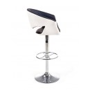 Стул барный HALMAR H46 черно-белый/хром